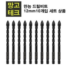 만능 드릴비트 12mm, 10개