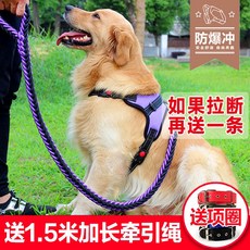 글로벌라이징 목걸이 새끼 중형견 강아지하네스옷 소형견 애견, 클래식 퍼플 (1.5m 여덟 가닥 끈+코사지 추가)