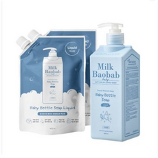 밀크바오밥 베이비 젖병세정제 본품 500ml 1개+ 리필 400ml 2개