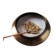 종이인센스 인센스스틱 백플로우홀더 순수 구리 향 버너 향 인감 도구 백단향 분말 가구 휴식 요가 사무실, 묵인하다, 1개