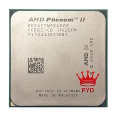 AMD Phenom II X4 960T 3.0 GHz 쿼드 코어 CPU 프로세서 소켓 938 핀 HD96ZTWFK4DGR, One Color_One Size, 한개옵션0, 상세 설명 참조0