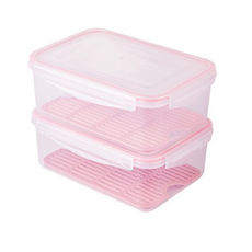 제오닉 깍둑수박 보관 물빠짐 트레이 용기, 2L, 6개