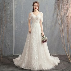 뉴타임즈18 여성 웨딩드레스 수입셀프웨딩 빅사이즈공연복연주복 촬영복-넬리