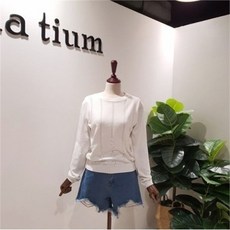 라티움 DB pearl 포인트 니트 TC37SW18