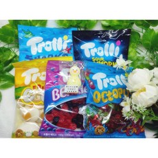 [사은품] 트롤리 사우어 상어 옥토퍼스 베리 에그 혼합 츄잉젤리, 1세트, 500g, 달콤한맛