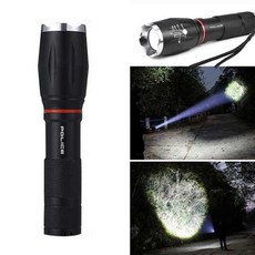밤낚시 야간순찰 LED 후레쉬 손전등 펜션야간 여행 MT, 1개, 폴리스 LED 후레쉬