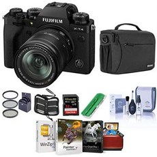 Fujifilm X-T4 Mirrorless Camera with XF 18-55mm f2.8-4 R LM OIS Lens Black - Bundle with Shoulder, One Color_One Size, 상세 설명 참조0, 상세 설명 참조0