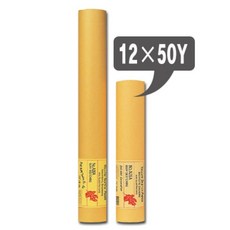 주두바2트레싱지 연습용 12x50Y 노랑 x3개 CAD용지 캐드롤용지 캐드용지 설계용지 도면용지+dbai, 구매선택, 구매선택