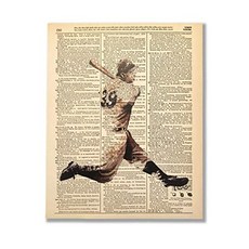 스윙 39 야구 Upcycled 빈티지 사전 아트 인쇄 8x10 Unframed Action 컬렉션, 본상품, 본상품