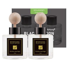 바이향 블랙에디션 차량용 디퓨저 50ml 본품, 아카시아모링가, 2개
