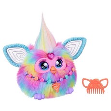 Furby 타이 염료 15가지 패션 액세서리 인터랙티브 플러시 장난감 만 6세 여아 및 남아 이상 음성 활성화 애니마트로닉스, 1개, Tie Dye