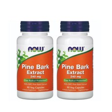 나우푸드 소나무 껍질 추출물 240 mg 베지 캡슐 90 정 Pine Bark Extract, 90정, 2개