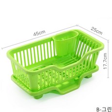 굿데이 컴퍼니 식기건조대 식기 건조대 물빠짐 주방선반 그릇 정리대 설거지 수납장 yLSJ05, B-그린