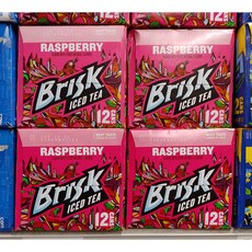 Lipton 립톤 브리스크 라즈베리 아이스티 12개입 x1팩 Brisk Iced Tea Raspberry(355ml) 12ea, 1개, 0ml