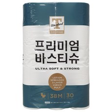 (주)쌍용C&B 트레이더스딜 프리미엄 바스티슈(3겹) 38m *30롤 롤화장지