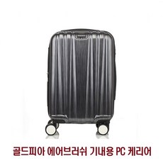 티에스컴즈 골드피아 에어브러쉬 기내용 PC 케리어 20 다크실버 하드 캐리어