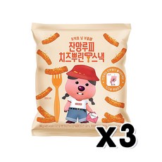 잔망루피 치즈뿌린 떡볶이스낵 잔망루피띠부씰스티커 80g x 3개
