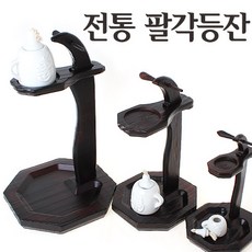 전통 호롱불 팔각등잔 (민속품 조명등 취침등 인테리어 대형39x23cm