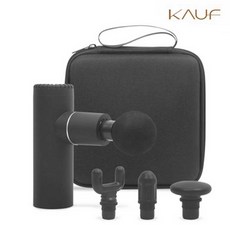 KAUF KF-G30mini 미니 무선 진동마사지건 초경량 저소음 브러쉬리스모터 BLDC모터내장 전용파우치포함 원버튼 헤드4종 LED 근육통 발바닥 다리 종아리 어깨 뭉침 휴대용