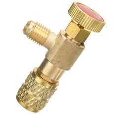 R410a 냉동 에어컨 밸브 안전 어댑터 1/4 "sae 남성 5/16" sae famale mayitr 충전 호스 밸브 13*7*5 cm|valve safety|hose val, 1개, 단일