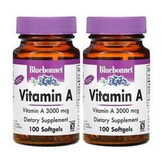 블루보넷 비타민A 3 000mcg 소프트젤 100정, 2개