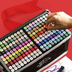 터치 트윈 디자인 마카펜 262색 세트 가방포함wm9209