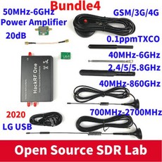 버전 하드웨어 HackRF One SDR 소프트웨어 라디오 메인보드 개발 보드 키트 1MHz 6GHz, 번들 4, 04 번들 4