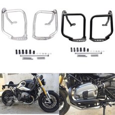 오토바이 오토바이무릎 새로운 상부 전면 엔진 가드 크래시 바 보호 BMW R1200 NINET 2014 2015 2016 크롬, Black, 1개