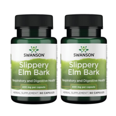 Swanson 스완슨 슬리퍼리 엘름 바크 400mg 60정 기타영양제, 2개