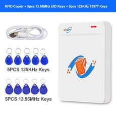 복사기 키 카드 RFID 리더 라이터 125KHz 1356MHz USB 프로그래머 fobs UID T5577 재기록 가능 지원 NFC 휴대폰손목밴드