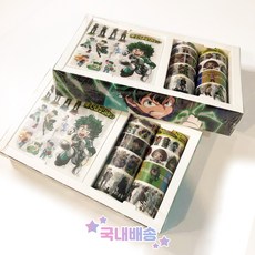 [당일배송] 나의 히어로 아카데미아 굿즈 일러스트 작화 마스킹 테이프 캐릭터 스티커 세트 다꾸, 마스킹테이프