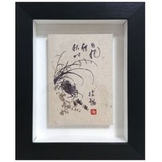 해탐노화도 난과게 한지 자수 액자 벽걸이용 선물용 전시용 (취업 합격 기원)