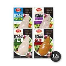 하림 닭가슴살 4종 3봉씩 100g 12봉