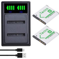 소니 사이버샷용 텍트라 2Pcs NPBN1 배터리 및 LED 듀얼 충전기 DSCQX10 DSCQX30 DSCQX100 DSCTF1 DSCTX10 DSCTX20 DSCTX30 D, 2개
