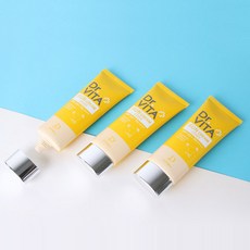 닥터비타 올인원 자외선 차단 3중 기능성 피부 톤 보정 비타민 선크림 커버 (SPF50+ / PA++++) 백탁 X 남녀공용, 60g, 2개