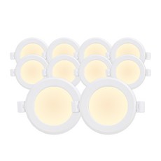 라인라이팅 LED 에코 3인치 다운라이트 5W (벌레유입방지/방습), 전구색(노란빛), 10개 전구색(노란빛), 10개