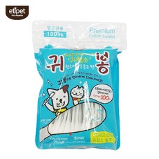 강아지면봉 댕댕이먼지제거 이물질제거 부드러운 100매 애견면봉, 1개