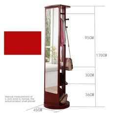전신 거울 tt 미러 전신 회전 드레싱 미러 간단한 침실 플로어 코트 및 캡 보관 다기능 플로어 미러, e