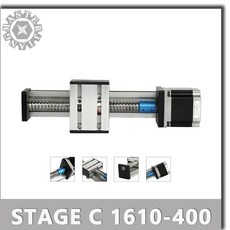 가이드레일 SFU1610-400mm 리니어 가이드 레일 볼 스크류 스테이지 C 400mm 이동 길이 액츄에이터 시스템, 한개옵션0