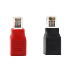 FWT 2x RJ45 M / F Male to Female Ethernet LAN 네트워크 어댑터 크로스 오버 커넥터, 1개