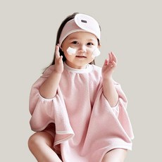 소아베 아기 세안 세수 세면 워시빕 극세사 타올 무형광 국내산, 미포함, 핑크, 1개