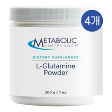 메타볼릭 L-글루타민 가루 아미노산 Metabolic Maintenance L-Glutamine Powder, 4개, 200g