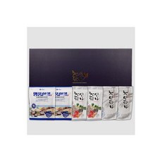 명품한알 2팩 + 천연담아 명품다시팩 2팩 + 천연담아 멸치다시팩 2팩 선물세트 멸치 다시마 해물 고체 코인, 1개