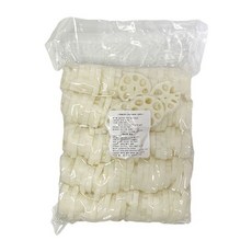 슬라이스 무염 연근 1kg 손질연근 연근체 식당 도매 삶은연근, 3개