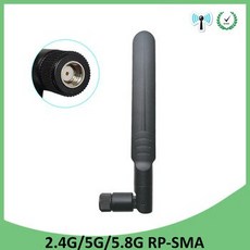 [해외] 5PCS 2.4 GHZ 5 GHZ 5.8 GHZ 안테나 5DBI RPSMA 커넥터 듀얼 밴드 WIFI ANTENA 공중 SMA 여성 무선 라우터 2.4 GHZ 5.8 GH, 상세내용표시