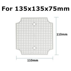 [툴스피어] 그리딩이 있는 ABS 베이스 플레이트 IP67 방수 접합 박스용 회색 베이스 보드, baseborad, 135X135X75mm, 1개
