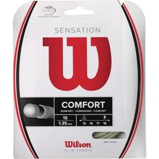 윌슨 n3 시니어용 골드 gold 테니스라켓 엔쓰리 WILLON 센세이션 테니스 스트링 세트 및 200m 릴, Sensation, 16, White + 200m Reel