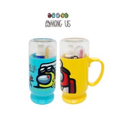 어몽어스 양치세트 칫솔세트 어린이양치세트(칫솔컵+칫솔+치약), 랜덤, 1개