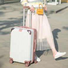 청춘 미 여행 스위트 텐션로드 암호상자 가죽트렁크 캐스타 회전 바퀴 남자 여성 20 작은상자