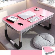 DND마켓 캠핑 미니 휴대용 테이블 접이식 야외 일체형 초경량 식탁 (주)존글로벌, 핑크